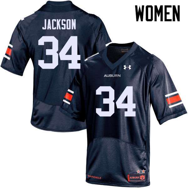 Women's Auburn Tigers #34 Bo Jackson Navy College Stitched Football Jersey